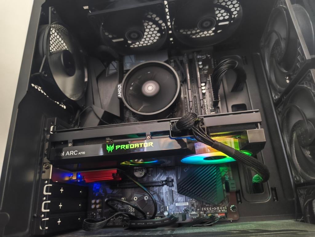 Snelle Gaming PC - Ryzen 5600, Arc A770, 16GB RAM, 1TB SSD, Ophalen of Verzenden, Gaming, SSD, Met videokaart