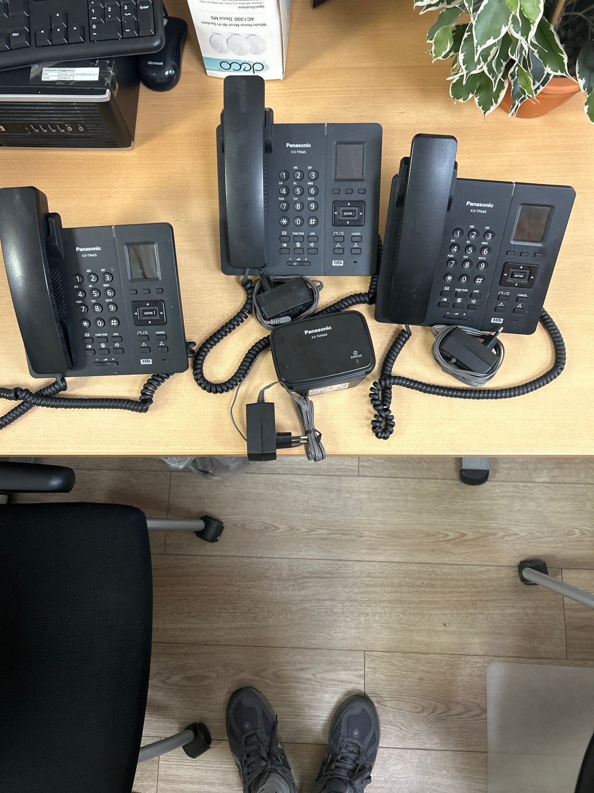 3x Panasonic KX-TPA60 DECT deskTelefoons met Basisstation, Ophalen, Gebruikt, 3 handsets