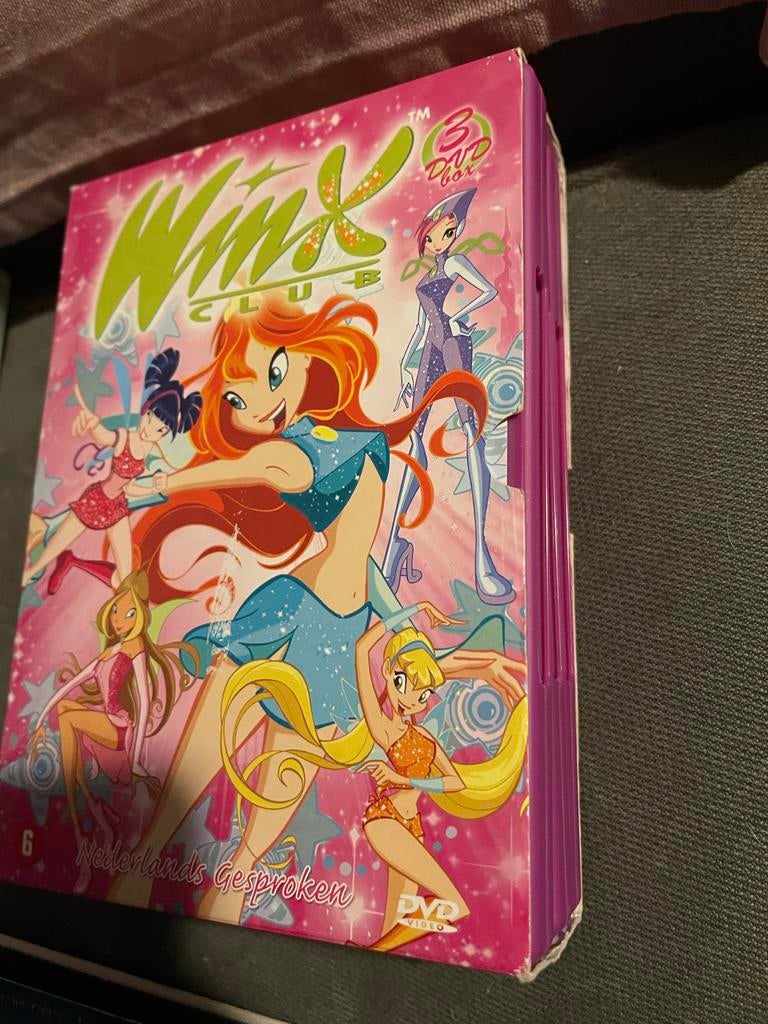 Winx Club DVD Box - 3 DVD's - Nederlands Gesproken, Avontuur, Gebruikt, Alle leeftijden, Boxset