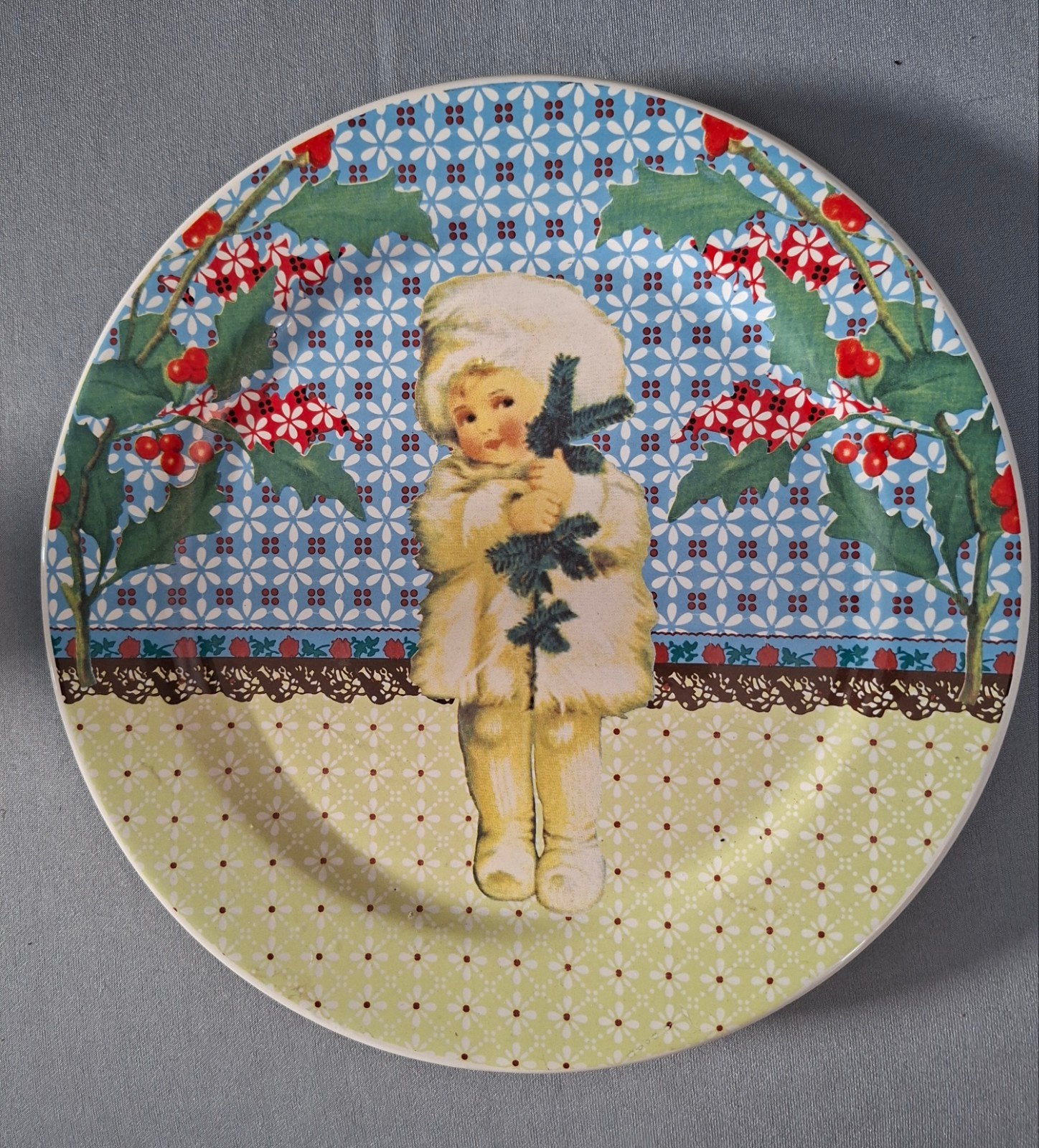 kerstbord 21 cm, Ophalen of Verzenden, Zo goed als nieuw