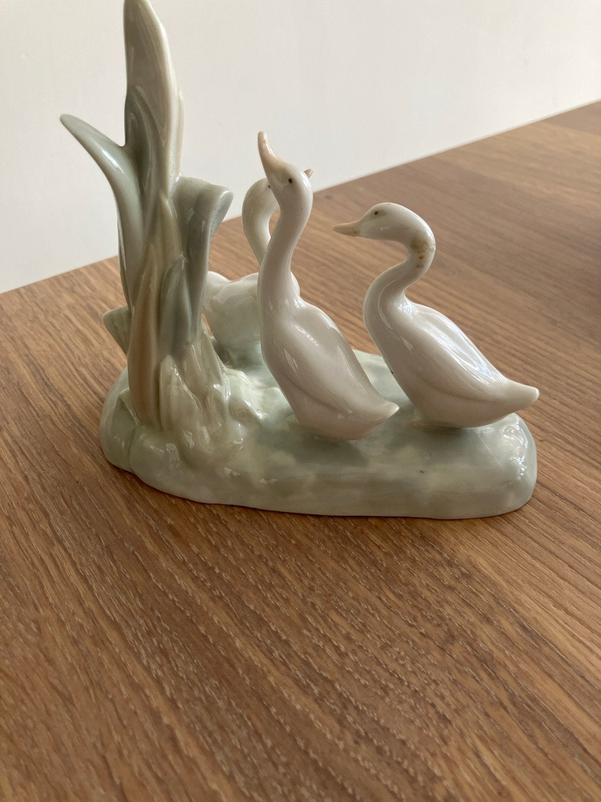 2x Lladro Porseleinen Beeldje: 3 Ganzen in het Riet, Ophalen of Verzenden