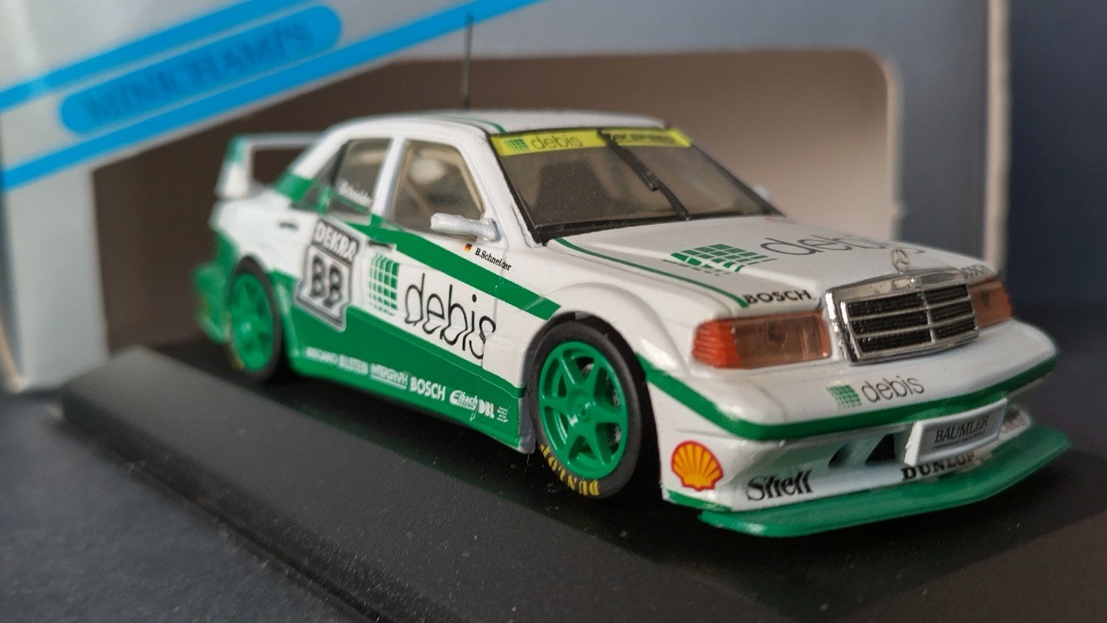 Mercedes Benz 190 Evo DTM Zakspeed Asch Minichamps Pol, Auto, Verzenden, ., Nieuw