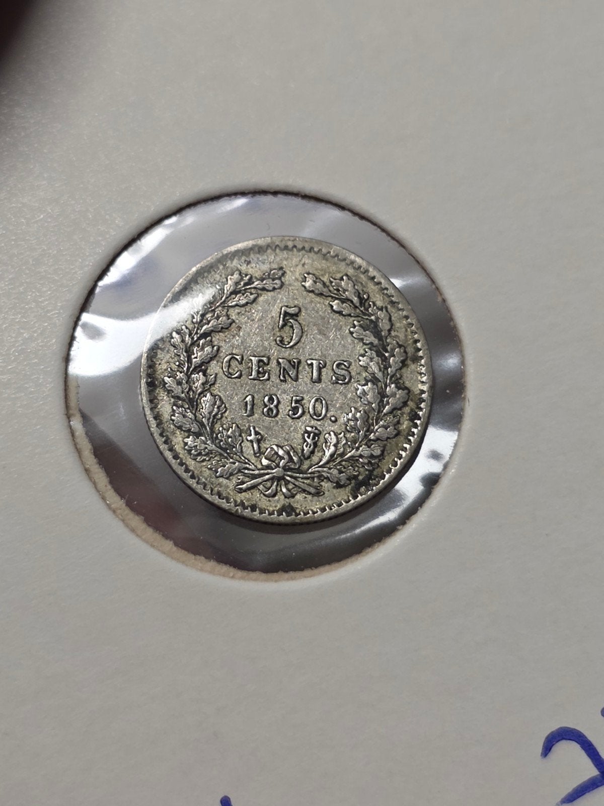 5 cent 1850 Nederland Willem 3, Koning Willem III, Verzenden, Zilver, Losse munt