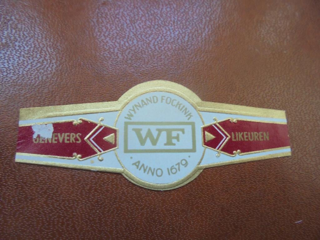 Oude sigarenband jenevers/likeuren Wynand Fockink AMSTERDAM, Verzamelen, Ophalen of Verzenden, Zo goed als nieuw, Sigarenbandjes