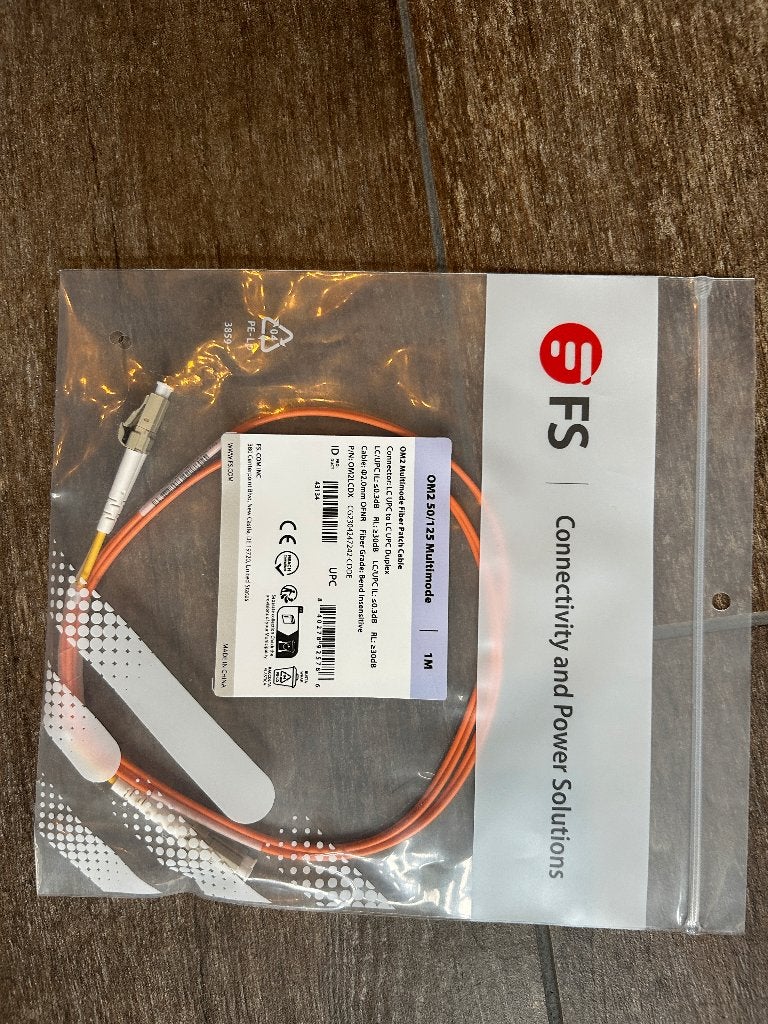 1m (3ft) Fiber Patch Cable, 2 Fibers, LC UPC Duplex to LC UP, Ophalen of Verzenden, Gebruikt