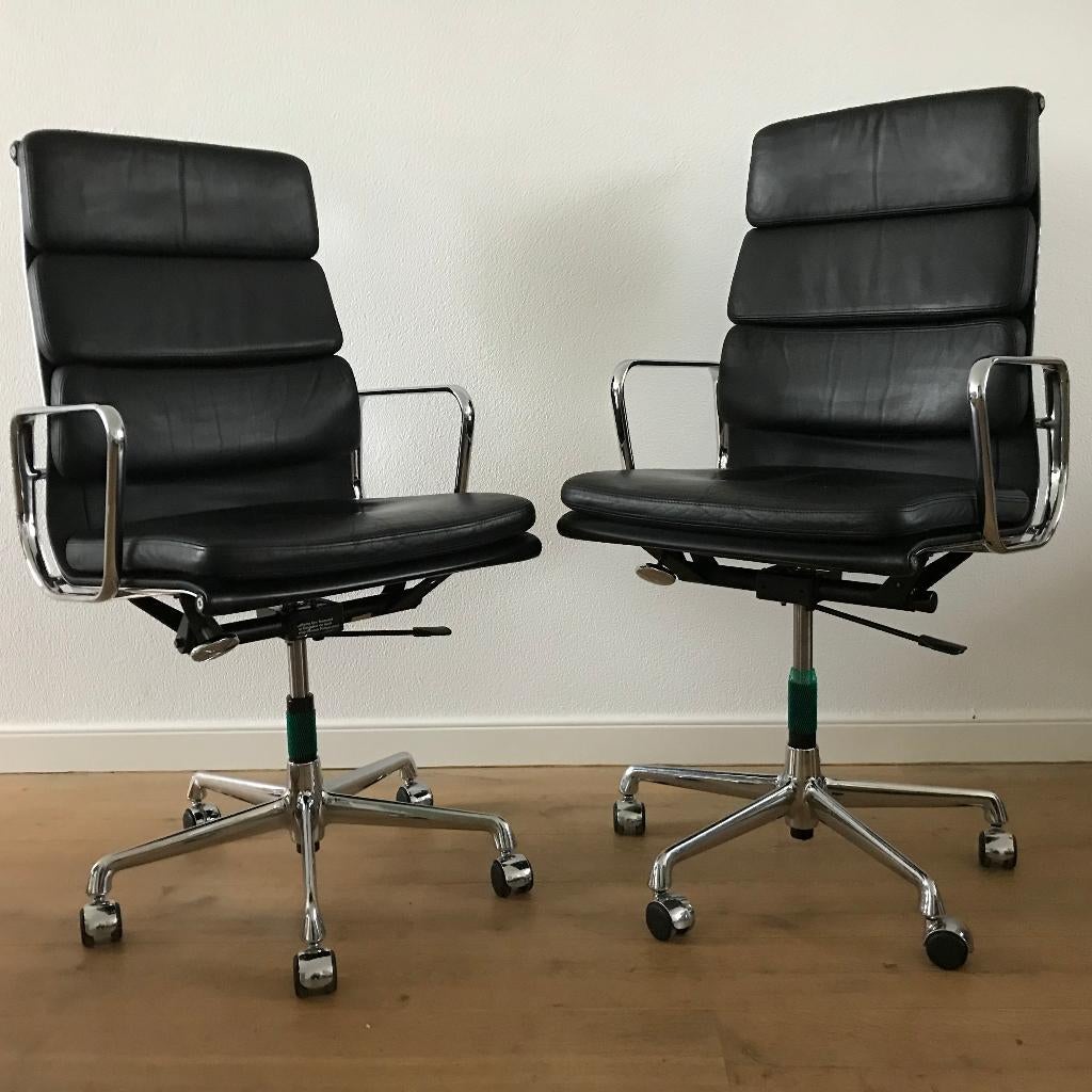 4 Vitra Charles Eames bureaustoel EA 219 EA219, Huis en Inrichting, Bureaustoelen, Gebruikt, Zwart, Ophalen of Verzenden, Nvt