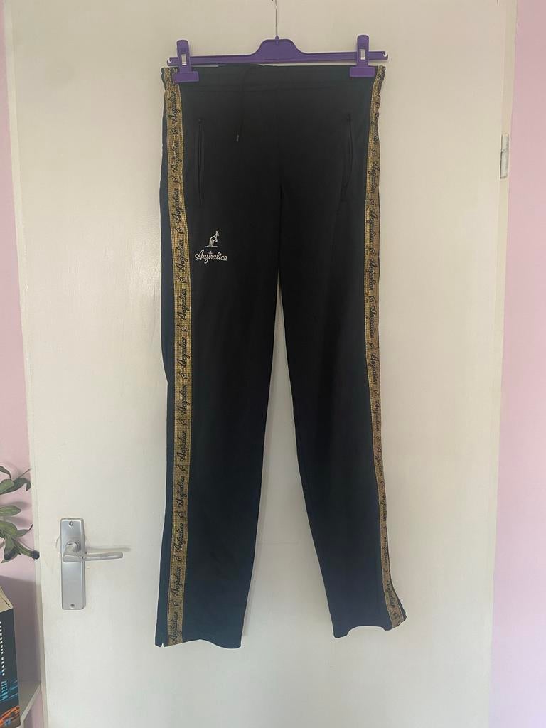 Australian Trainingsbroek Zwart met Gouden Strepen, Zwart, Ophalen of Verzenden, Zo goed als nieuw, Maat 34 (XS) of kleiner