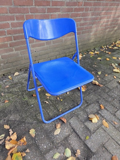 klapstoel blauw, Ophalen of Verzenden