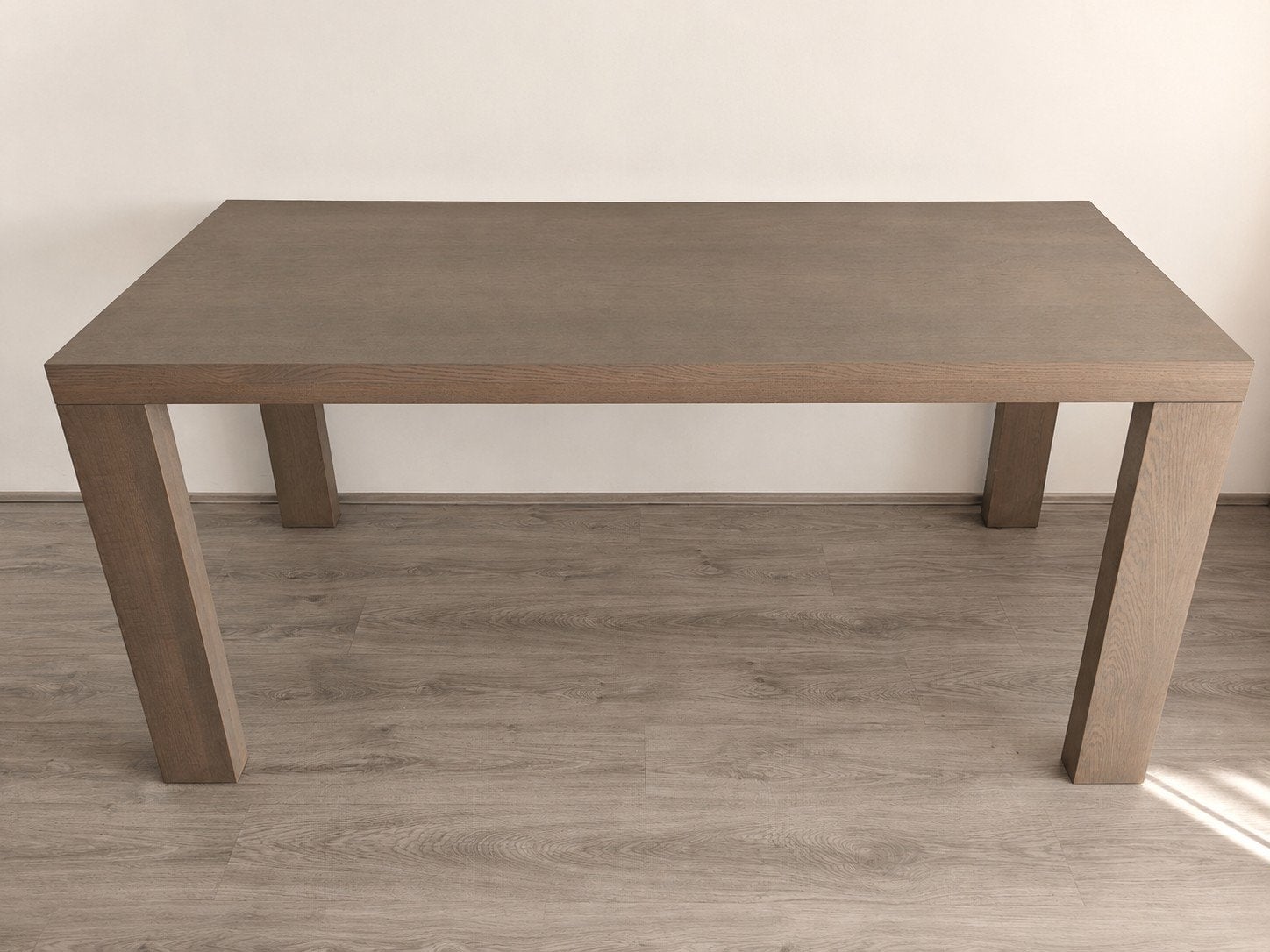 Grijze eettafel, Eikenhout, Zo goed als nieuw, Rechthoekig, 50 tot 100 cm
