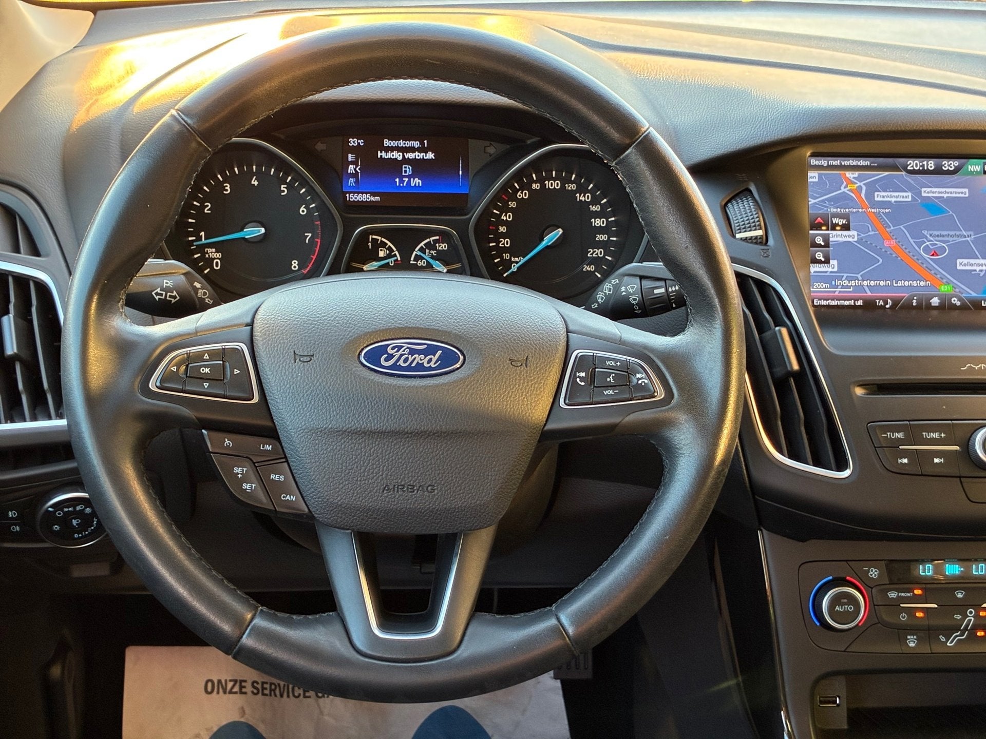 Ford Focus Wagon 1.0 Titanium|2e Eigenaar|Navigatie|CruiseCo, Gebruikt, Euro 6, Origineel Nederlands, Handgeschakeld