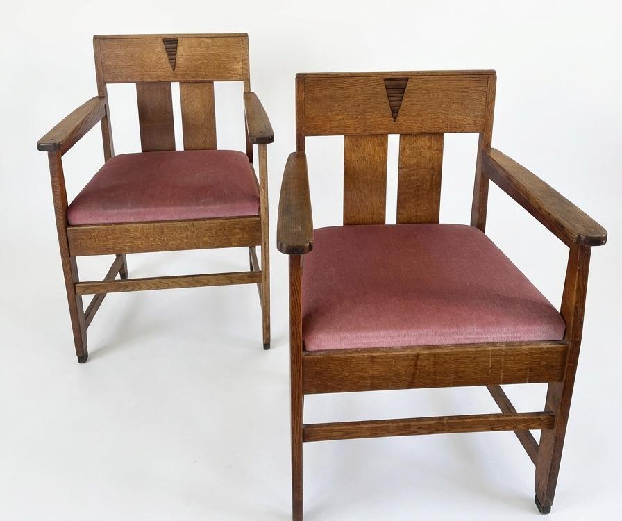 2x stoel / fauteuil Amsterdamse School stijl / Art deco, Ophalen of Verzenden