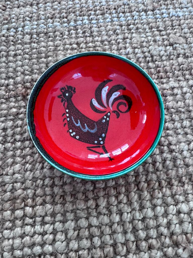 Retro schaal haan, Ophalen of Verzenden