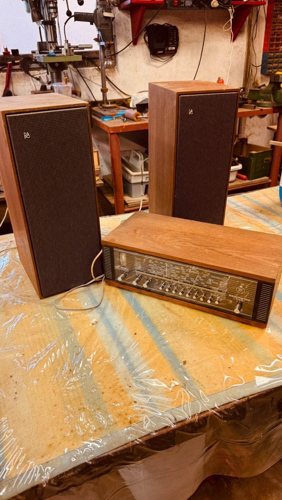 Vintage B&O reciever/versterker met speakers, Ophalen, Zo goed als nieuw