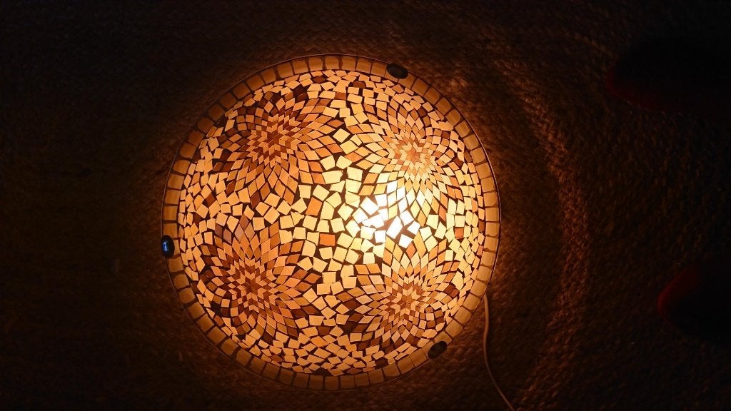 Verschillende Oosterse glasmozaiek plafonnaire plafondlamp, Ophalen of Verzenden, Nieuw, Glas, Plafondlamp