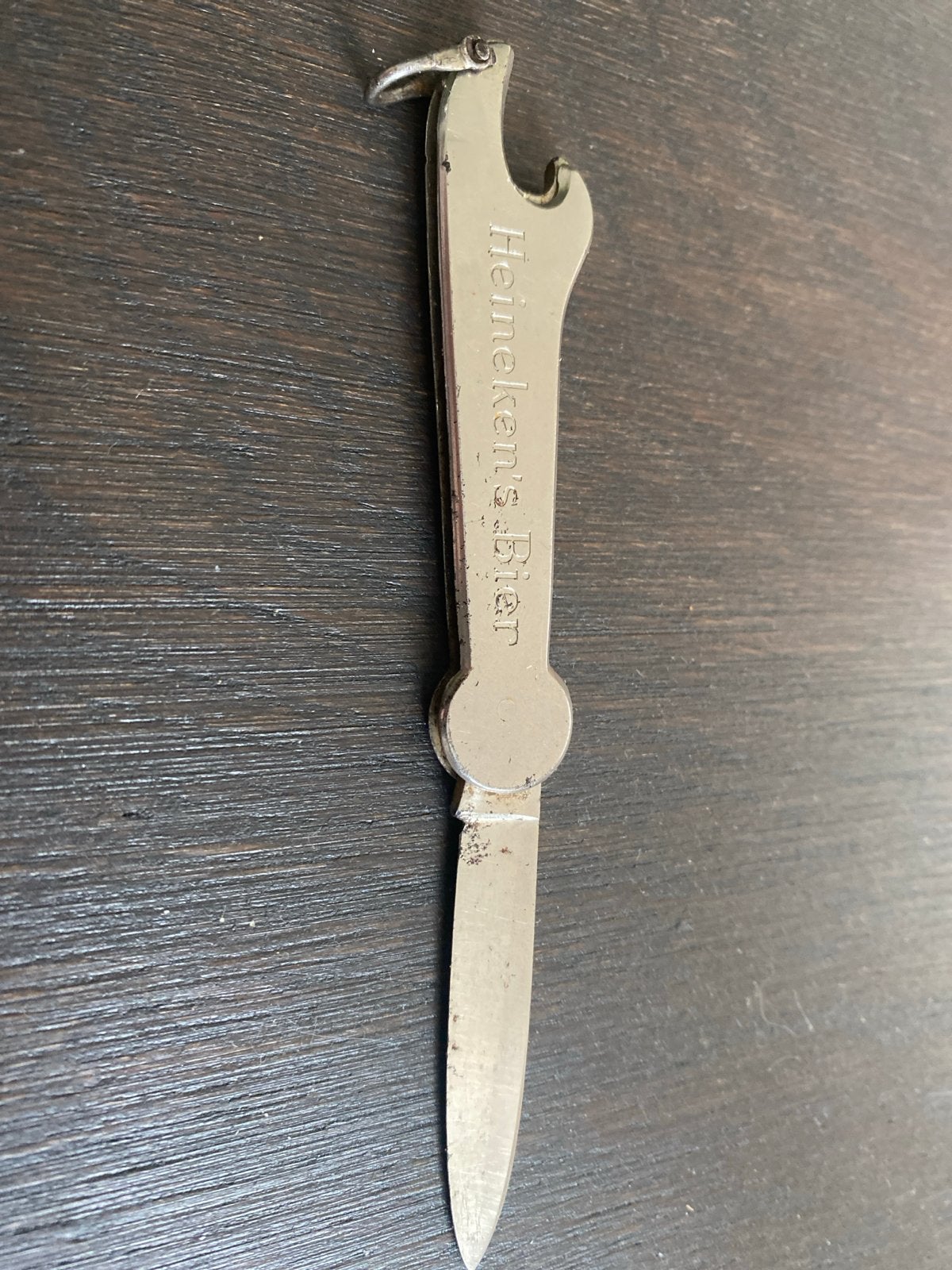 Vintage Heineken's Bier Zakmes met Flesopener, Ophalen of Verzenden