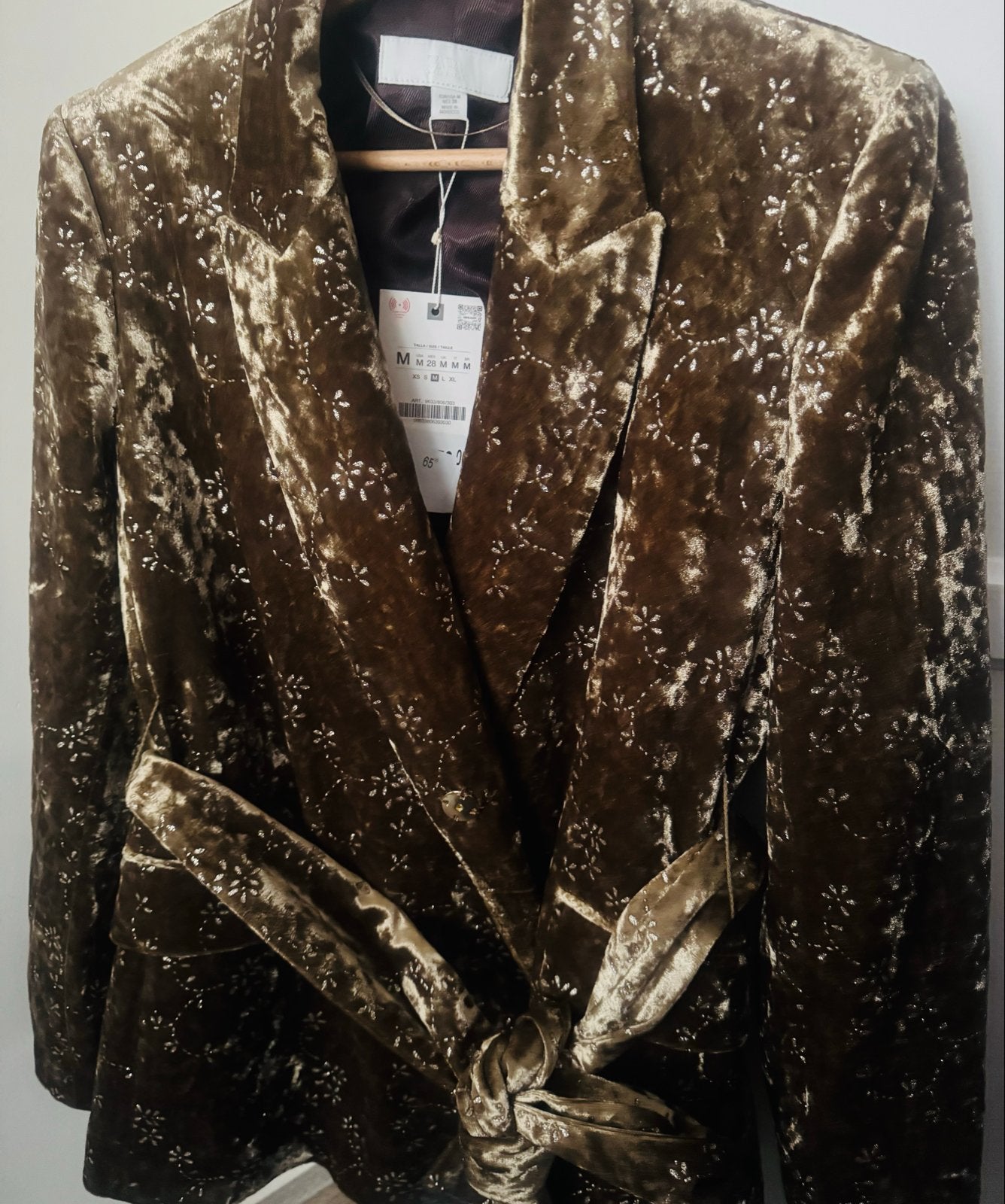 Zara fluwelen blazer- NIEUW, Maat 38/40 (M), Bruin, Nieuw, Ophalen of Verzenden