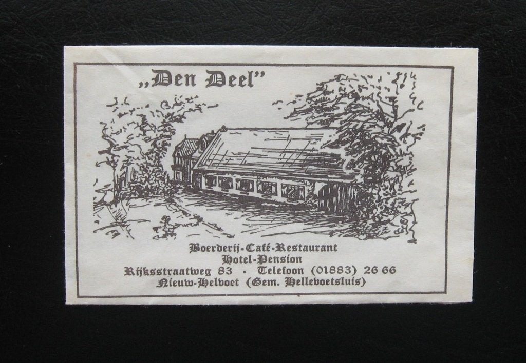 3937 Nieuw Helvoet - Hotel Pension Cafe Restaurant Den Deel, Verzenden, Nederland