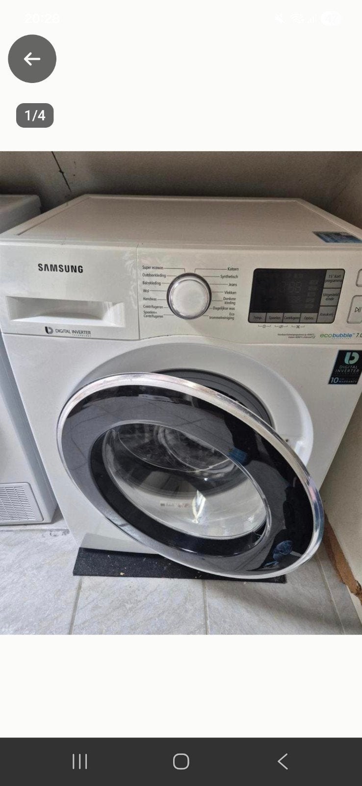 Samsung Wasmachine defect - maakt raar geluid, Ophalen, Voorlader, Niet werkend, Kort programma