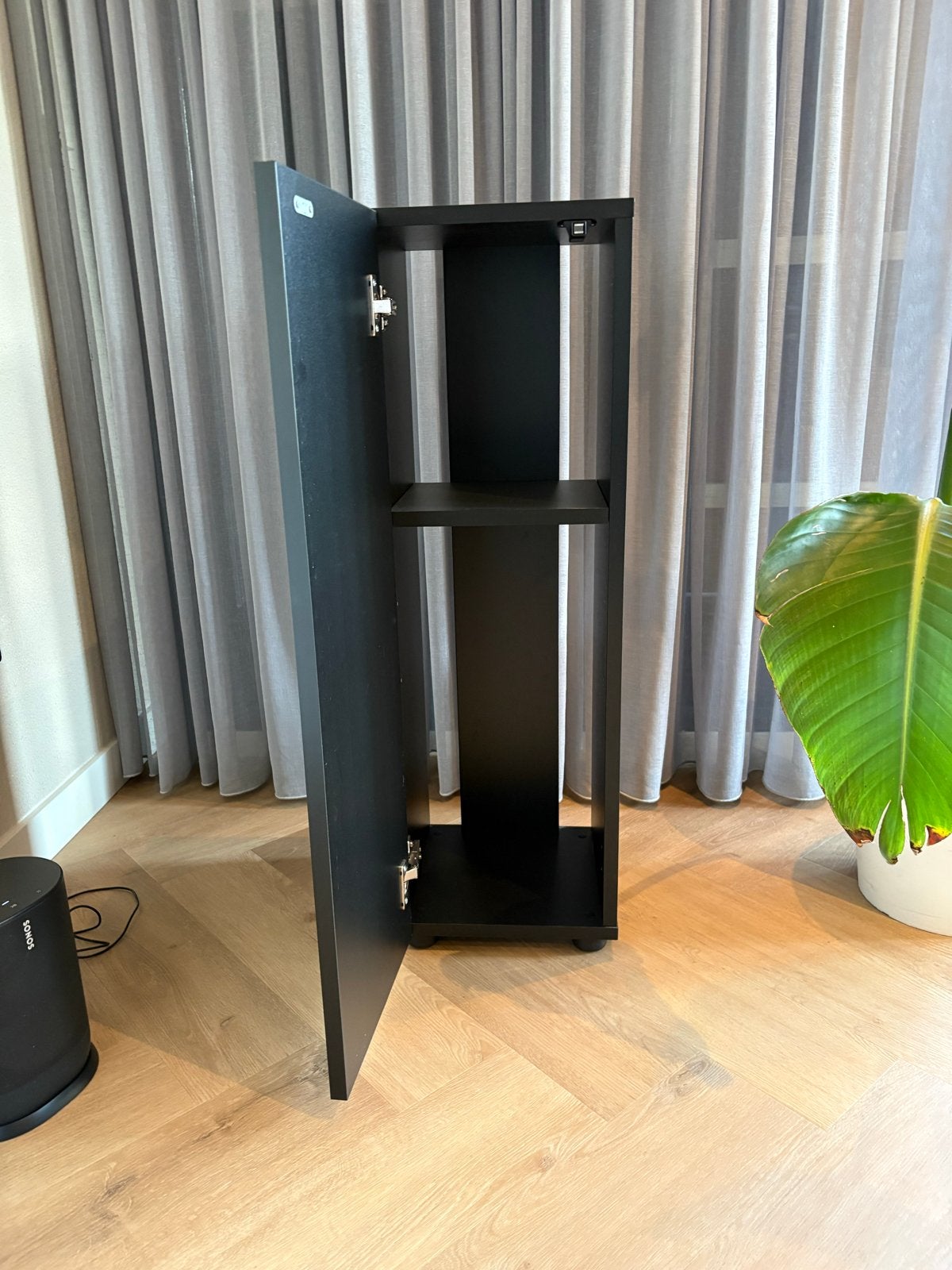 Aquarium pilaar 30x30 - Zwart meubel voor aquarium, Ophalen, Gebruikt