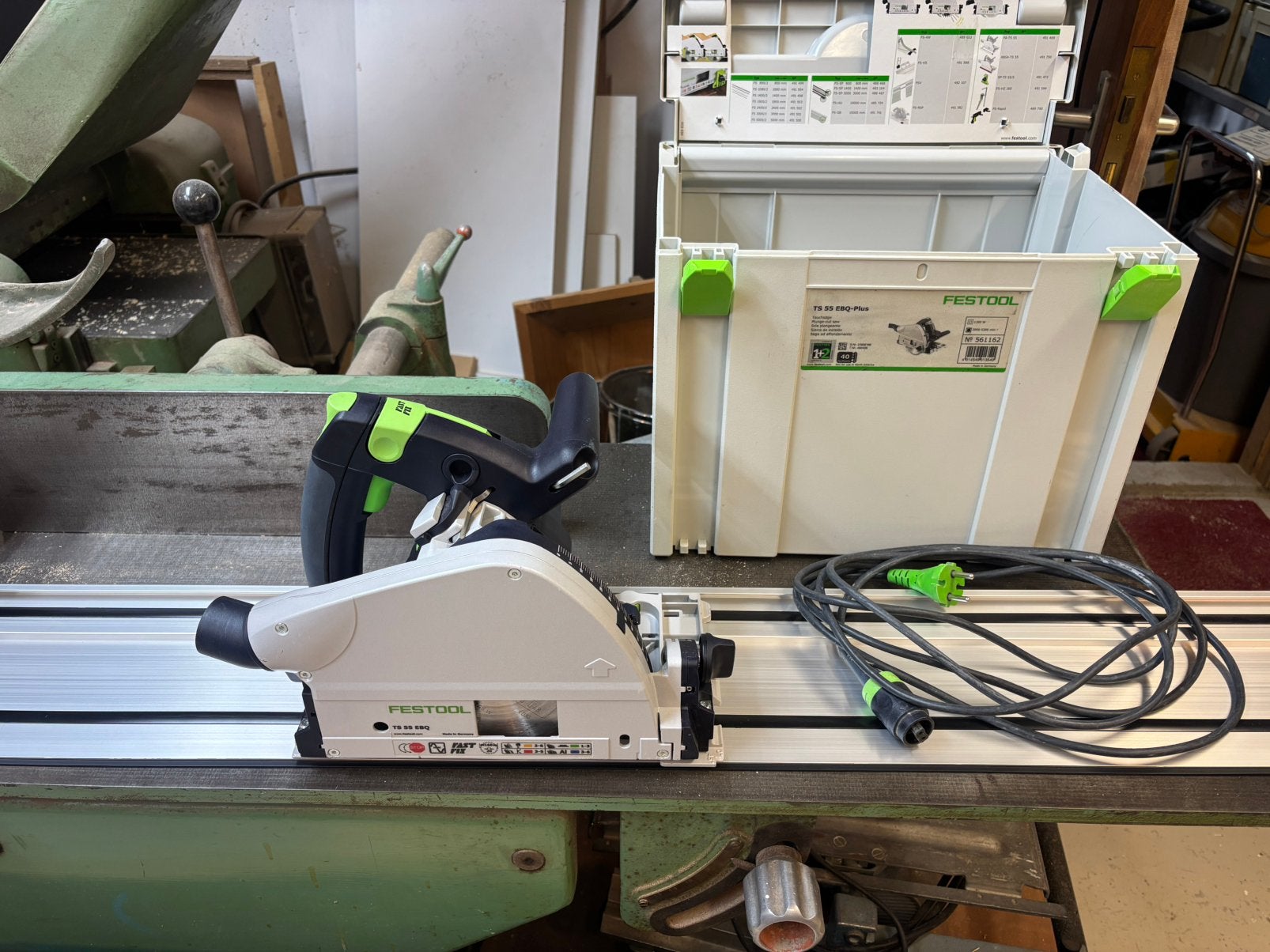 Festool ts 55 ebq invalzaag, Cirkelzaag, Ophalen of Verzenden, Zo goed als nieuw, 30 tot 70 mm