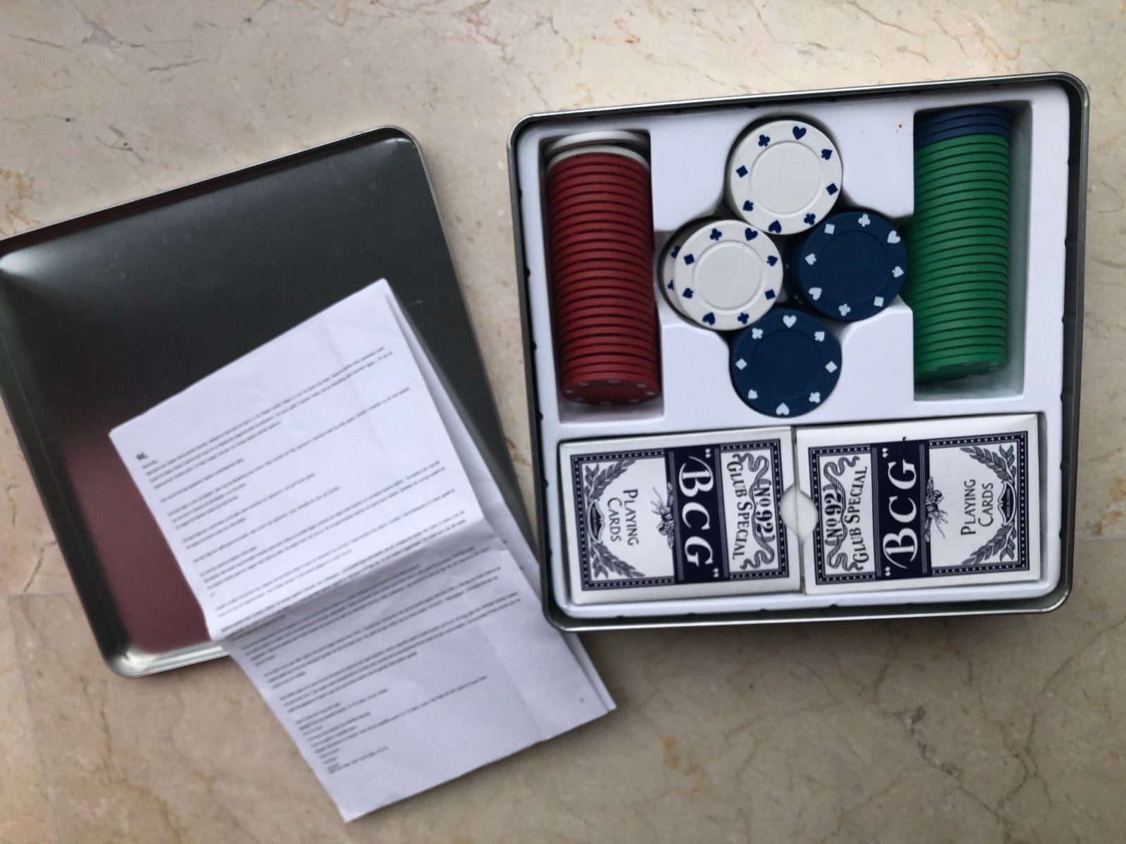 Complete Poker Set in Metalen Doos - nieuw, Een of twee spelers, Ophalen of Verzenden, Nieuw