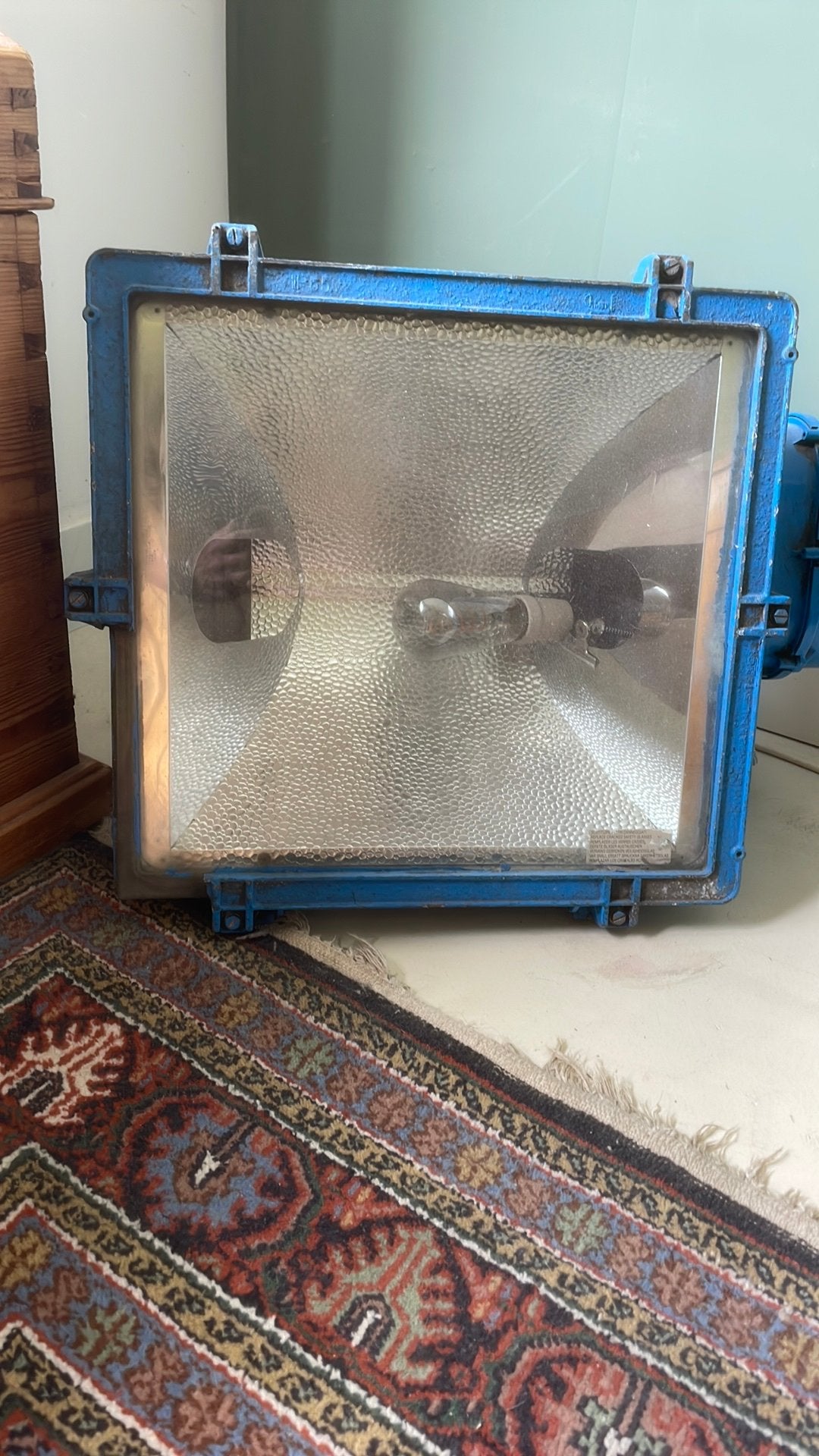Mooie grote industriele lamp, Antiek en Kunst, Ophalen