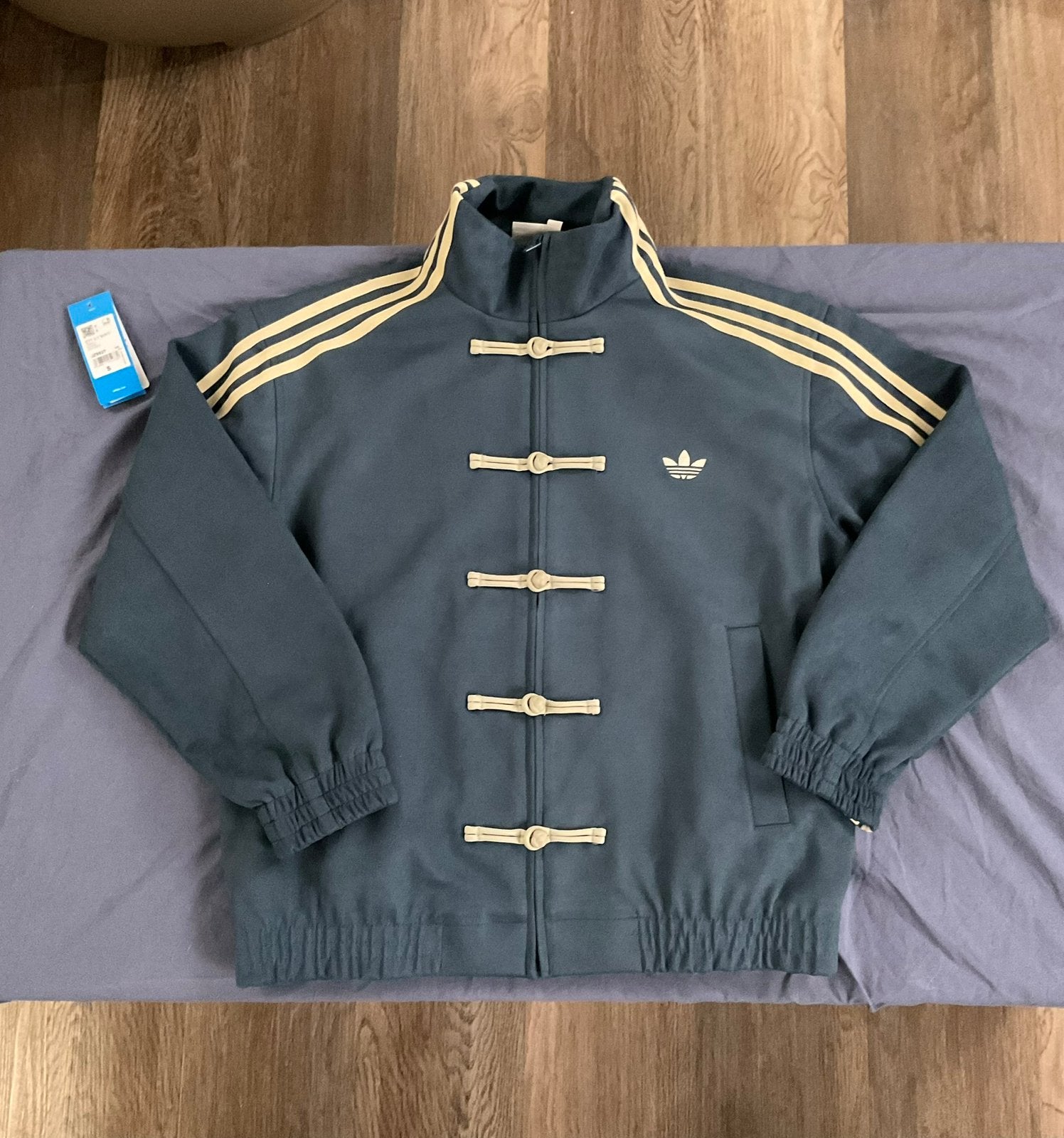 Adidas jasje/vest - Chinees Nieuwjaar Vintage (maat S) blue, Ophalen of Verzenden, Zo goed als nieuw, Maat 46 (S) of kleiner, Blauw