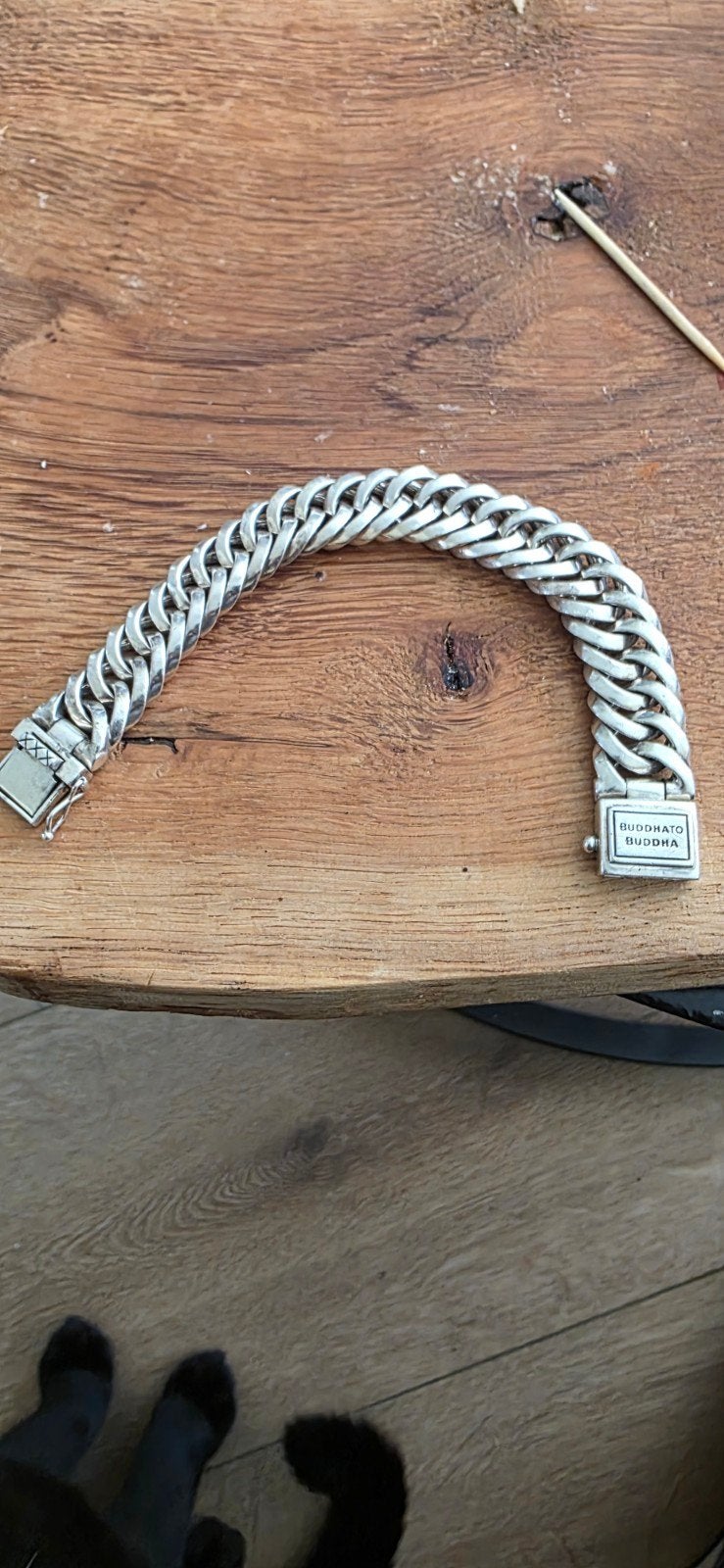 Originele zilveren Buddha to Buddha Chain Small armband, Ophalen of Verzenden, Zo goed als nieuw, Zilver, Zilver