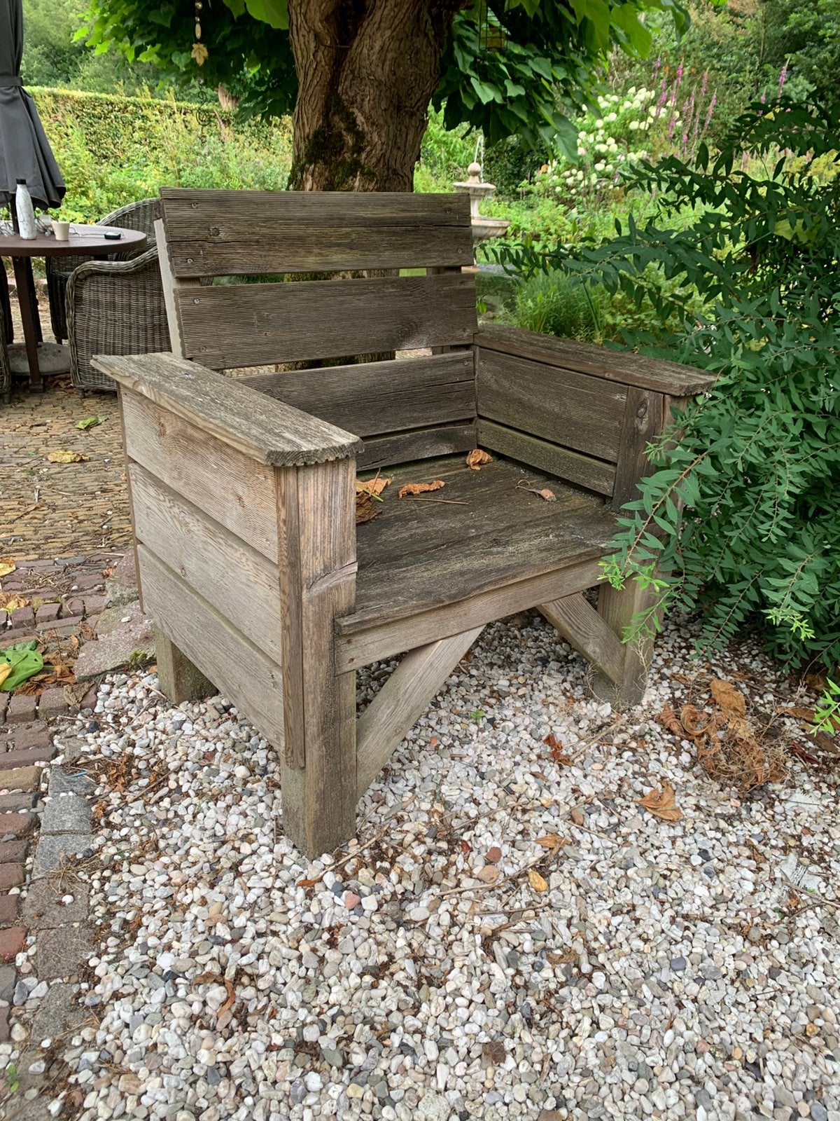 Robuuste tuinset, Tuin en Terras, Tuinbanken, Ophalen, Gebruikt, Hout