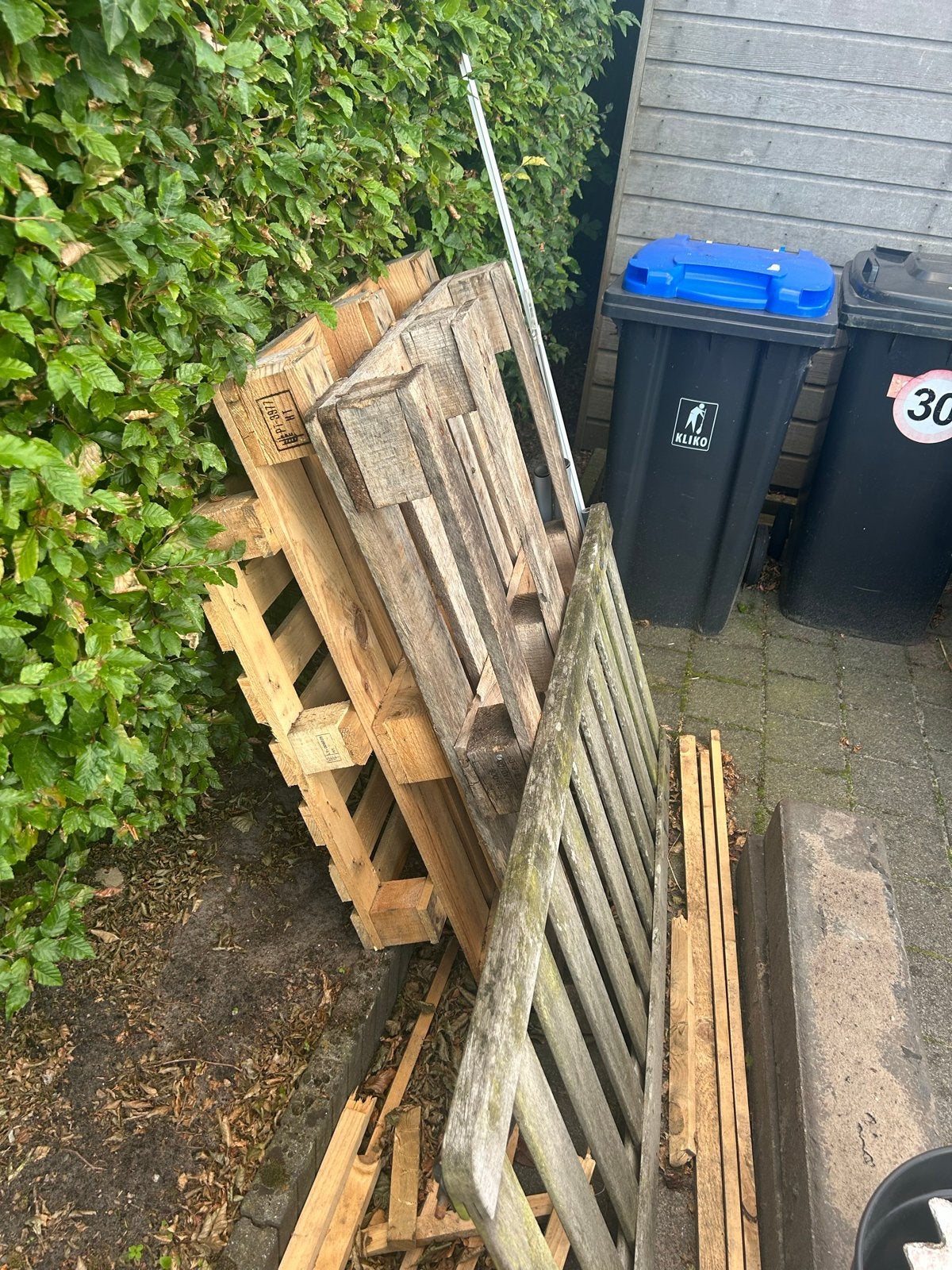 Gratis pallets en hout, Doe-het-zelf en Verbouw, Ophalen, Gebruikt, Minder dan 25 mm, Pallet