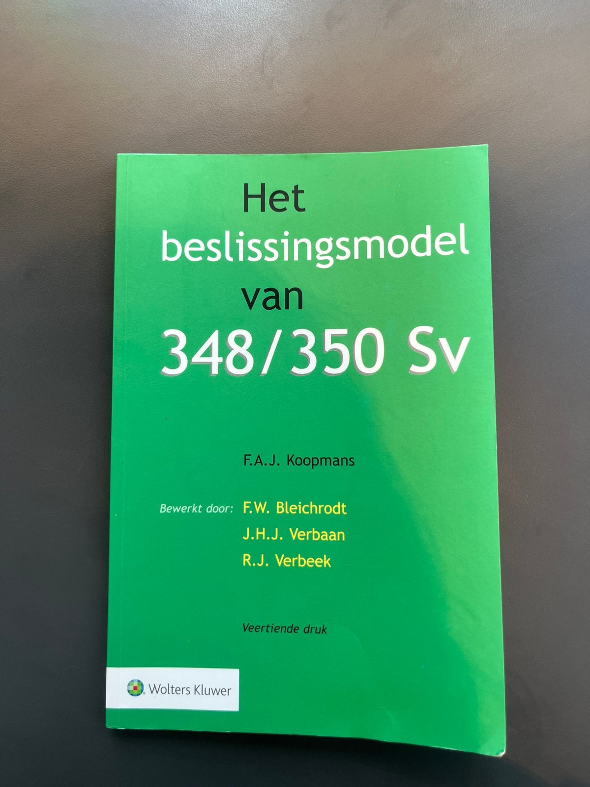 Het beslissingsmodel van 348/350 Sv 14e druk, Ophalen of Verzenden, Gamma, Zo goed als nieuw, WO