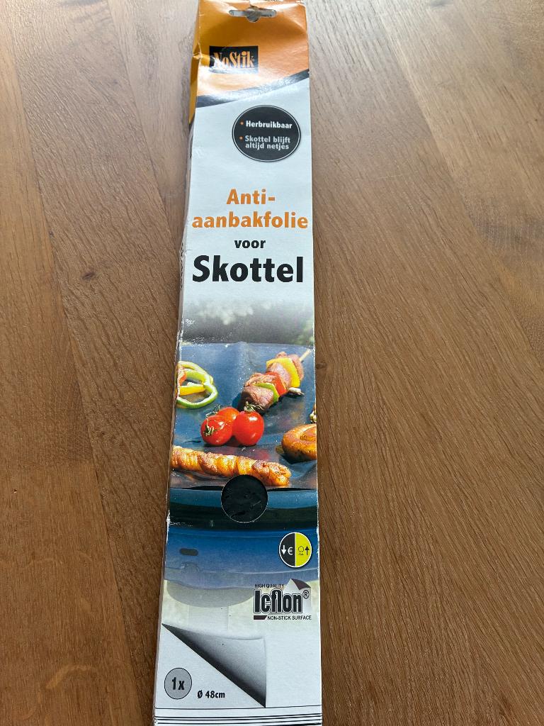 2x een anti aanbakfolie voor skottelbraai, Ophalen of Verzenden, Zo goed als nieuw