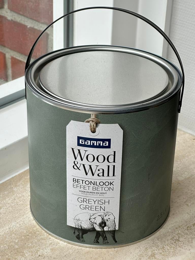 Gamma Wood & Wall Betonlook Greyish Green, Doe-het-zelf en Verbouw, Verf, Beits en Lak, Ophalen, Nieuw, Verf, Minder dan 5 liter