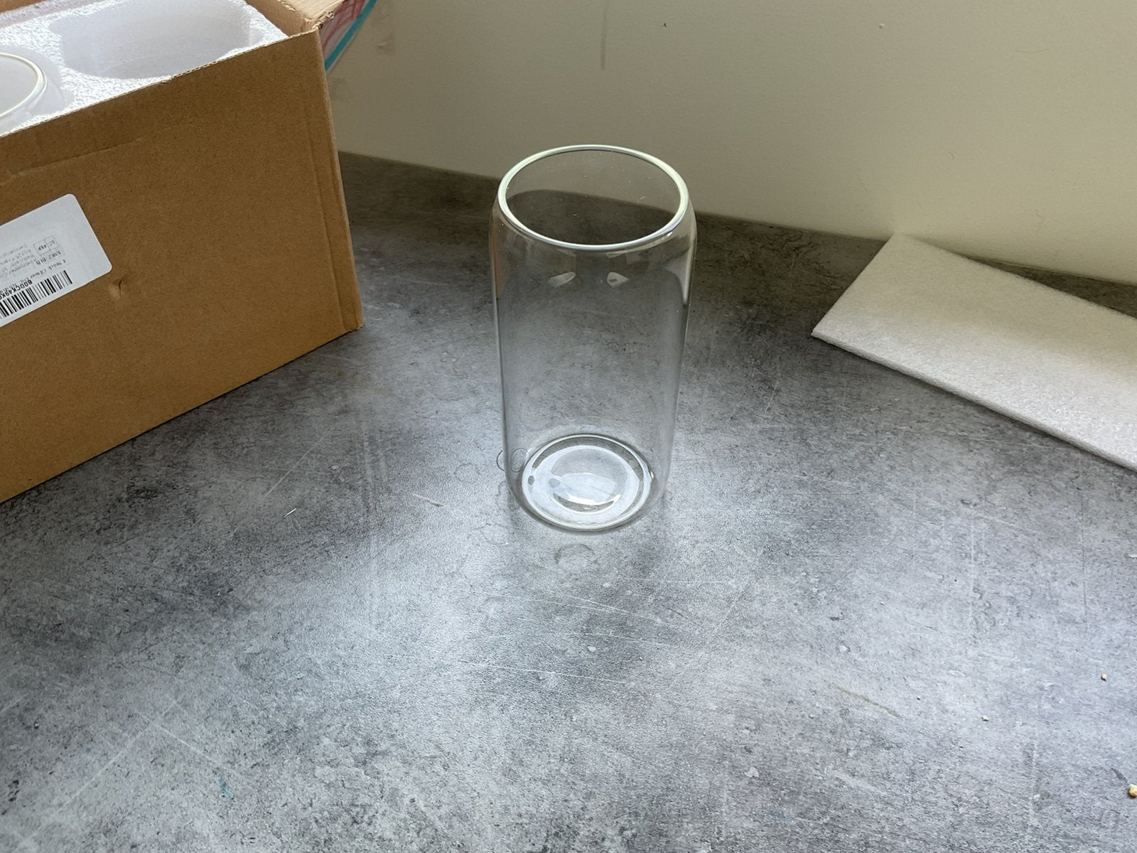 Set van 4 glazen inclusief glazen rietjes, Overige typen, Ophalen, Nieuw, Glas