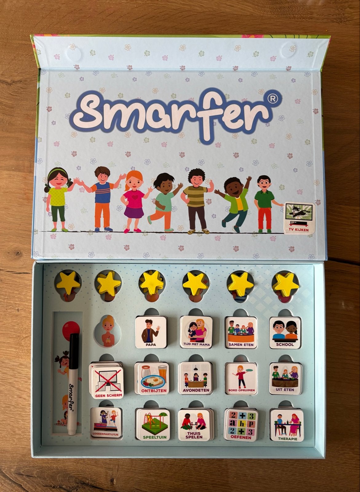 Smarfer planbord&beloningssysteem inc co-ouderschap picto’s, Ophalen, Zo goed als nieuw, Ontdekken