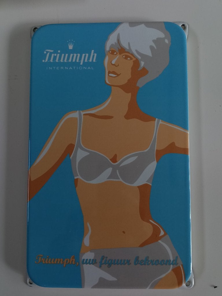 Emaille Reclame bord Triumph, Ophalen of Verzenden, Gebruikt, Reclamebord
