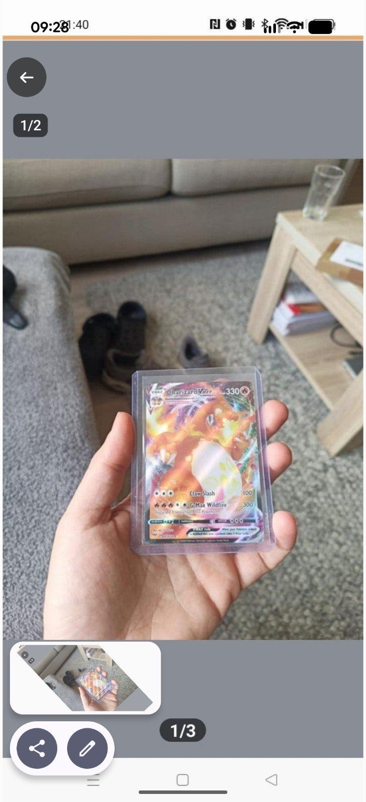 charizard, Ophalen, Zo goed als nieuw