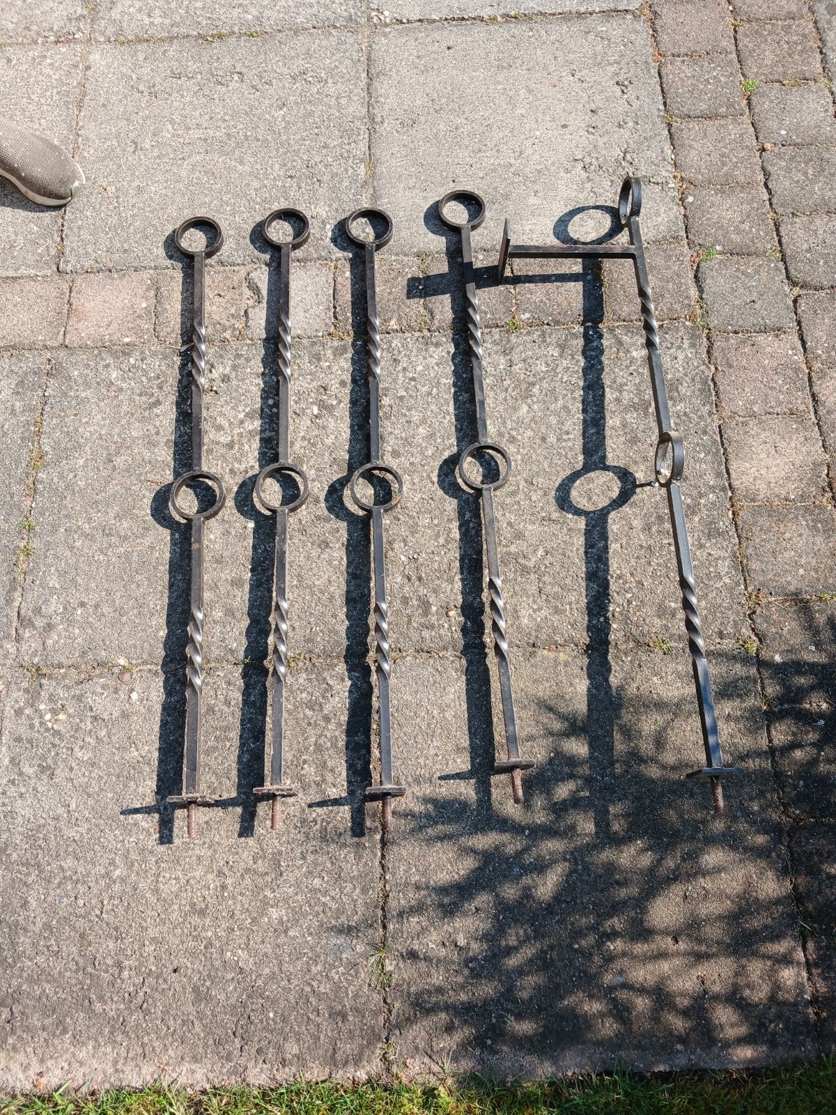 Gietijzeren trapleuning houders - Set van 6, Ophalen