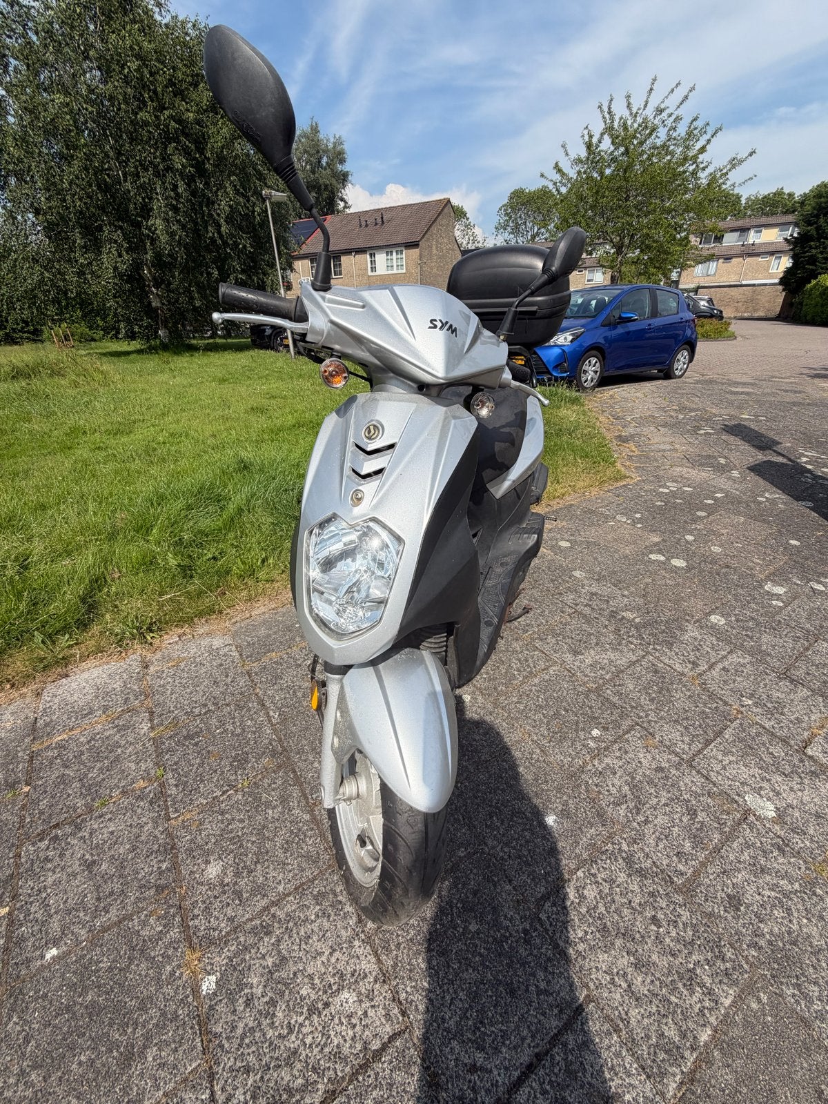 Nette Sym50 snorscooter met kofferbak - Blauw kenteken, Ophalen, Gebruikt, Overige modellen, Benzine