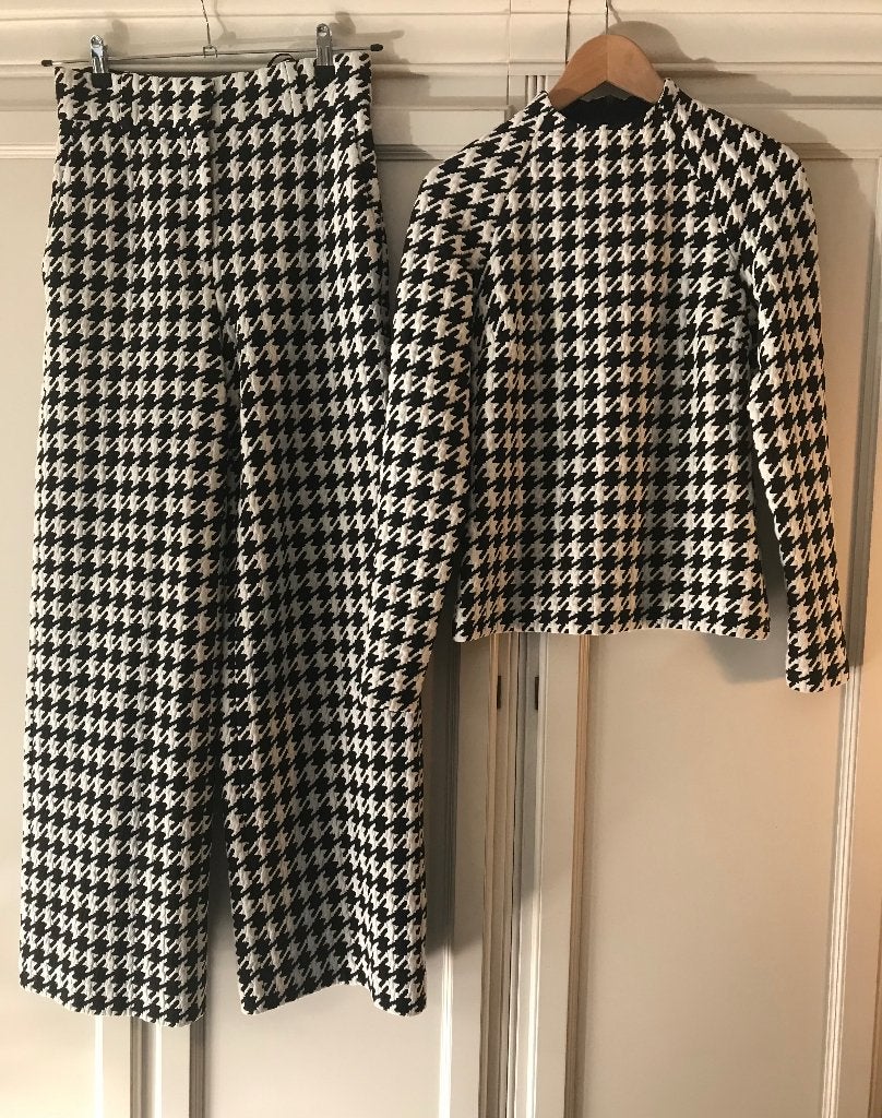 Vanilia pied de poule set maat 38, Kleding | Dames, Maat 38/40 (M), Vanilia, Zwart, Ophalen of Verzenden