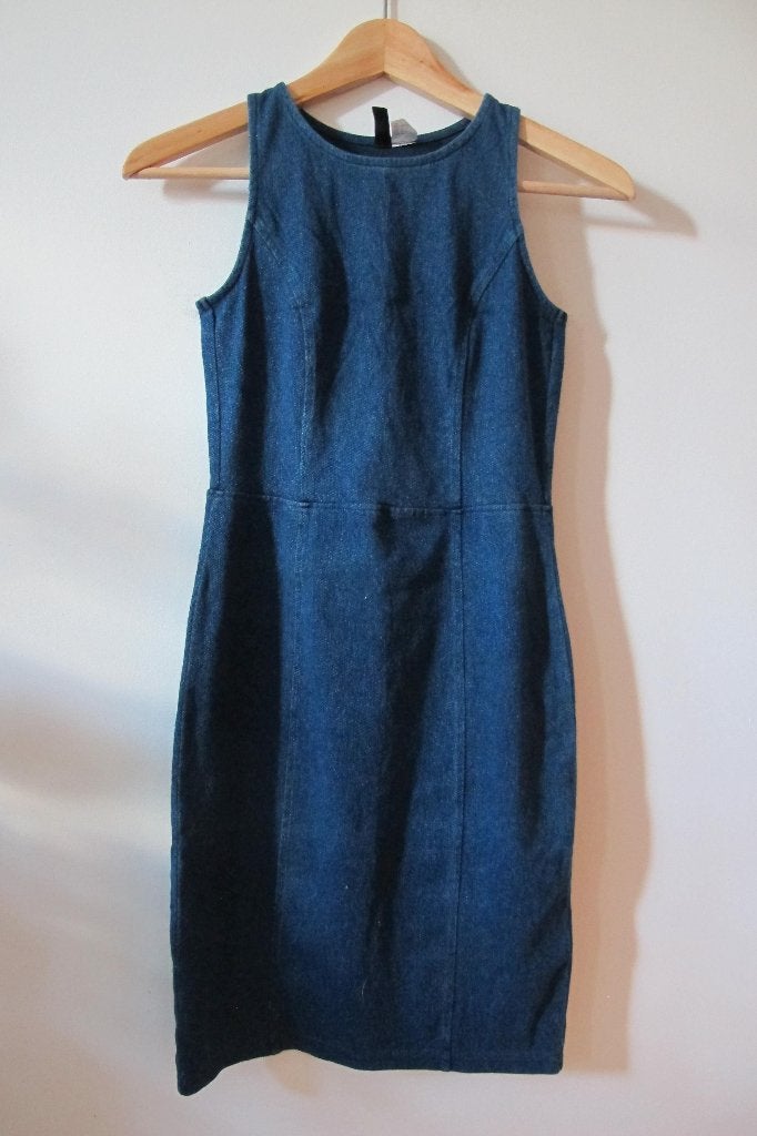 Denim blue halter dress (H&M), H&M, Blauw, Nieuw, Ophalen of Verzenden