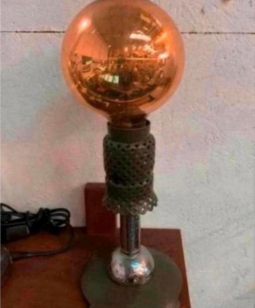 Lamp vintage oude industriële theater lampje jaren 60., Ophalen of Verzenden, Zo goed als nieuw