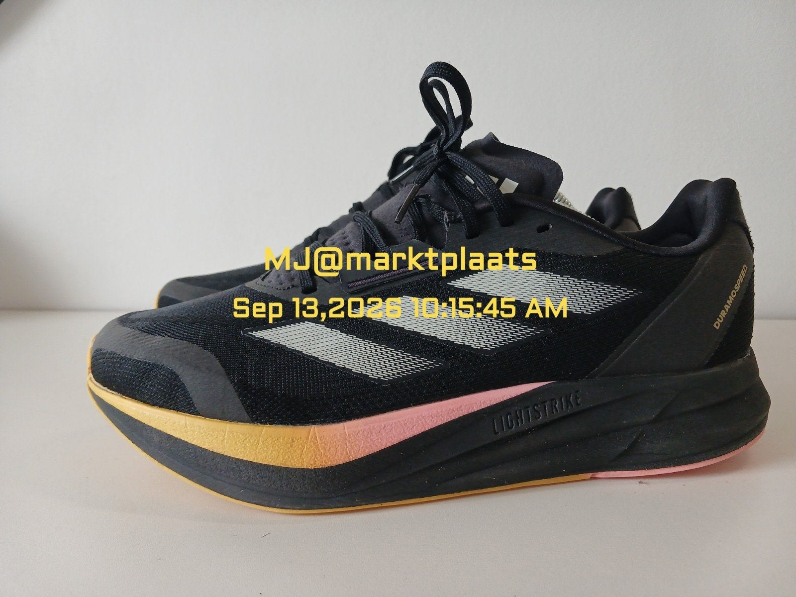 Adidas Duramospeed maat 44, Zwart, Ophalen of Verzenden, Adidas, Sneakers of Gympen