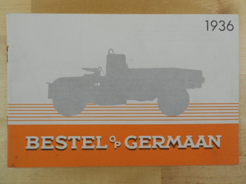 Germaan Driewieler Brochure 1936 – JLO Sachs Bakfiets, Folder, Zo goed als nieuw, Germaan, Ophalen of Verzenden
