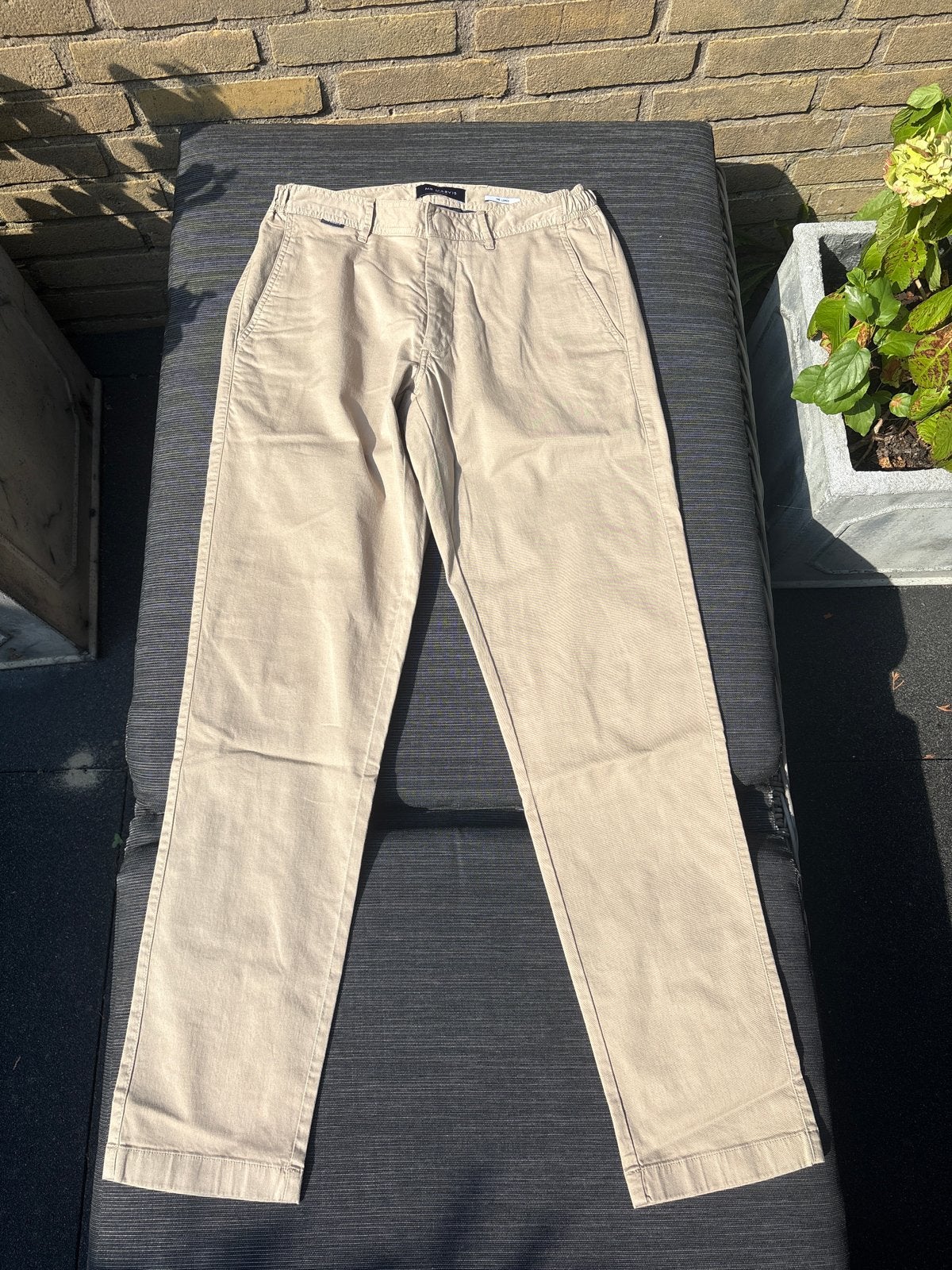 Mr Marvis The Longs Chino Broek - Beige - W30 L30, Ophalen of Verzenden, Zo goed als nieuw, Maat 46 (S) of kleiner, Beige