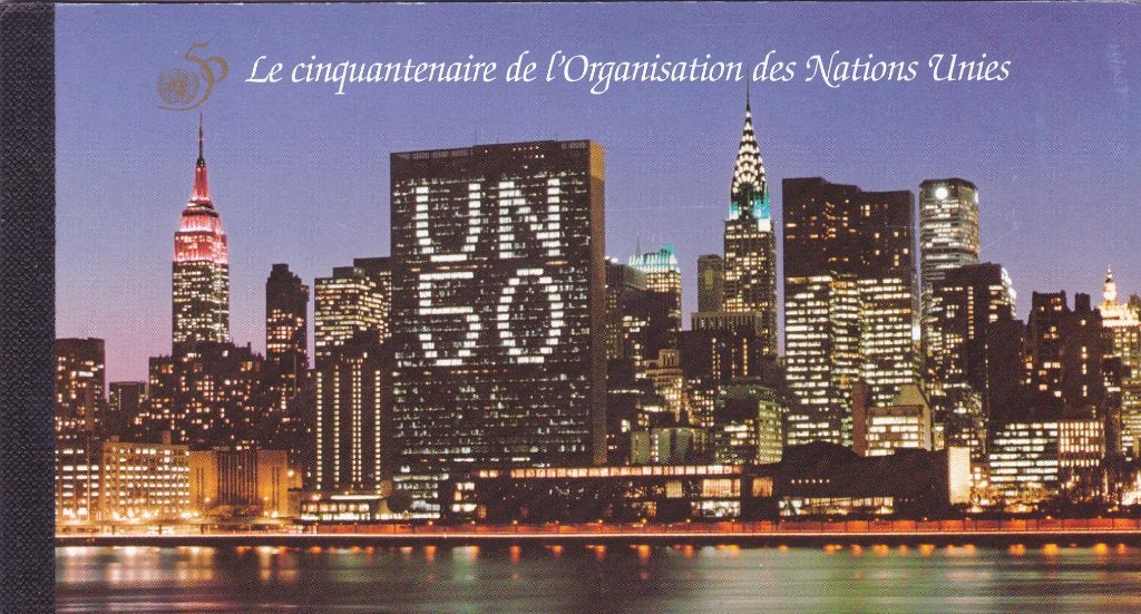 UN 50 Jaar: Verenigde Naties.Prestige Postzegelboekje 1995, Ophalen of Verzenden, Postfris, Overige thema's