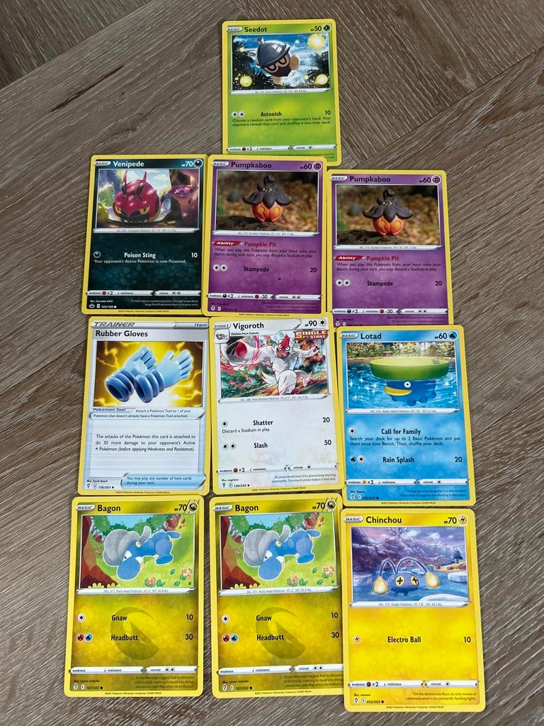 Pokémon Kaarten Collectie - Diverse Basis en Trainer Kaarten, Ophalen, Gebruikt, Meerdere kaarten