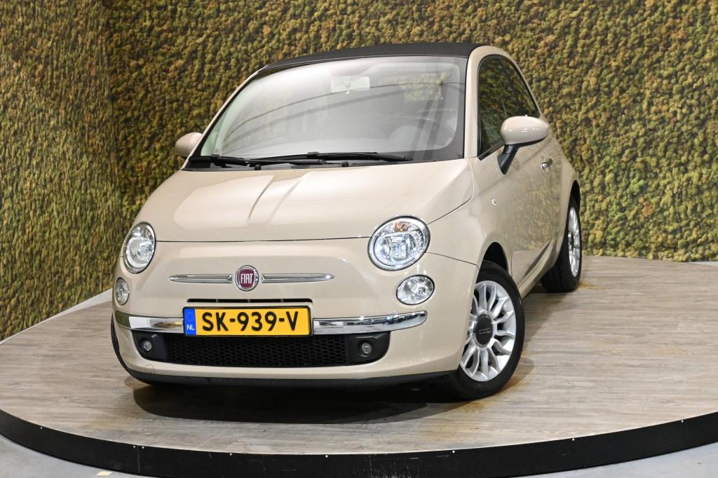 Fiat 500C 1.2 Lounge Cabrio | Cappuccino | P. sensor, Auto's, Fiat, Euro 5, Gebruikt, 4 cilinders, Bedrijf