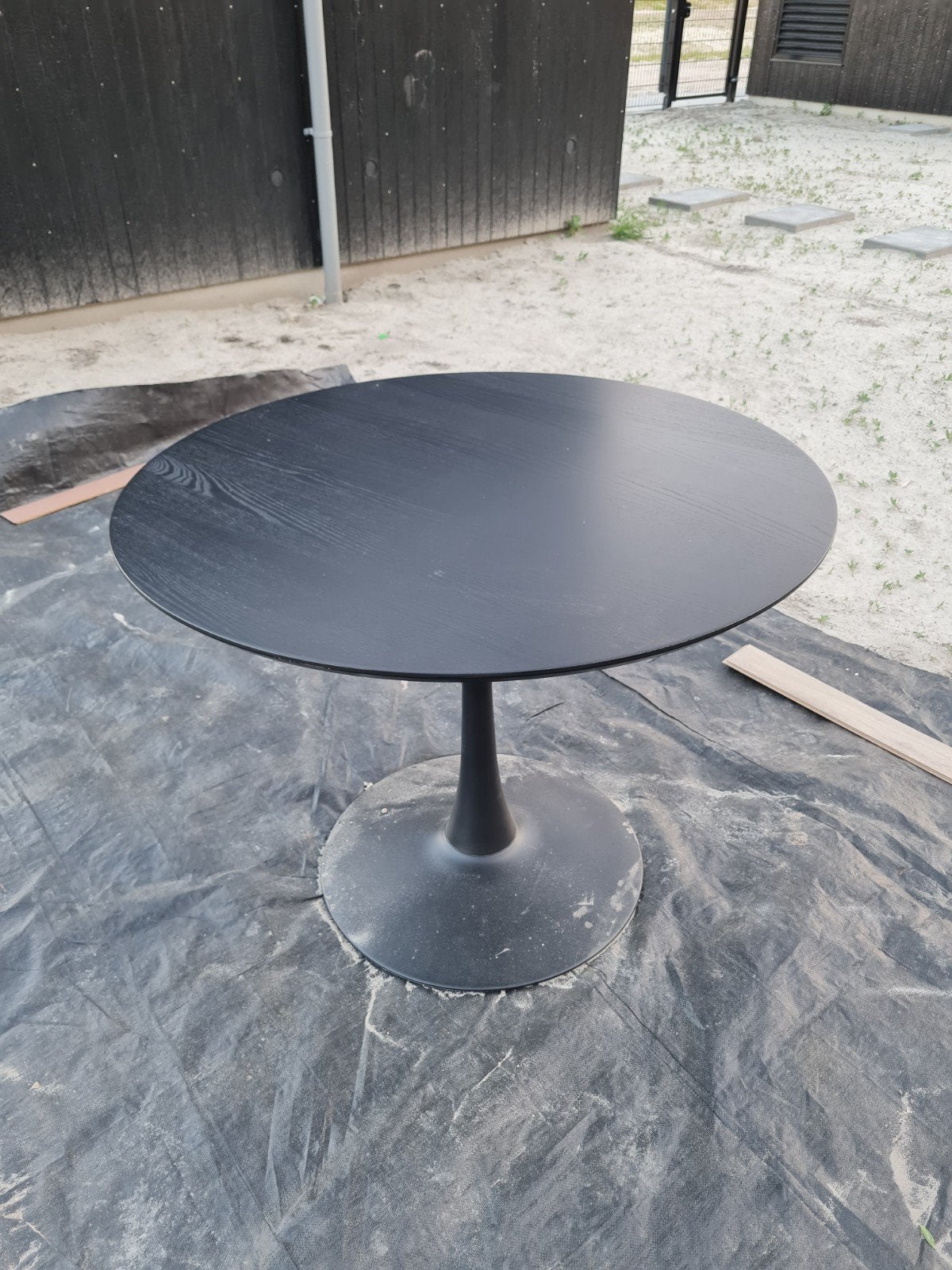 Zwarte ronde tafel - 1 meter breed, Ophalen, Rond, 100 tot 150 cm, 100 tot 150 cm