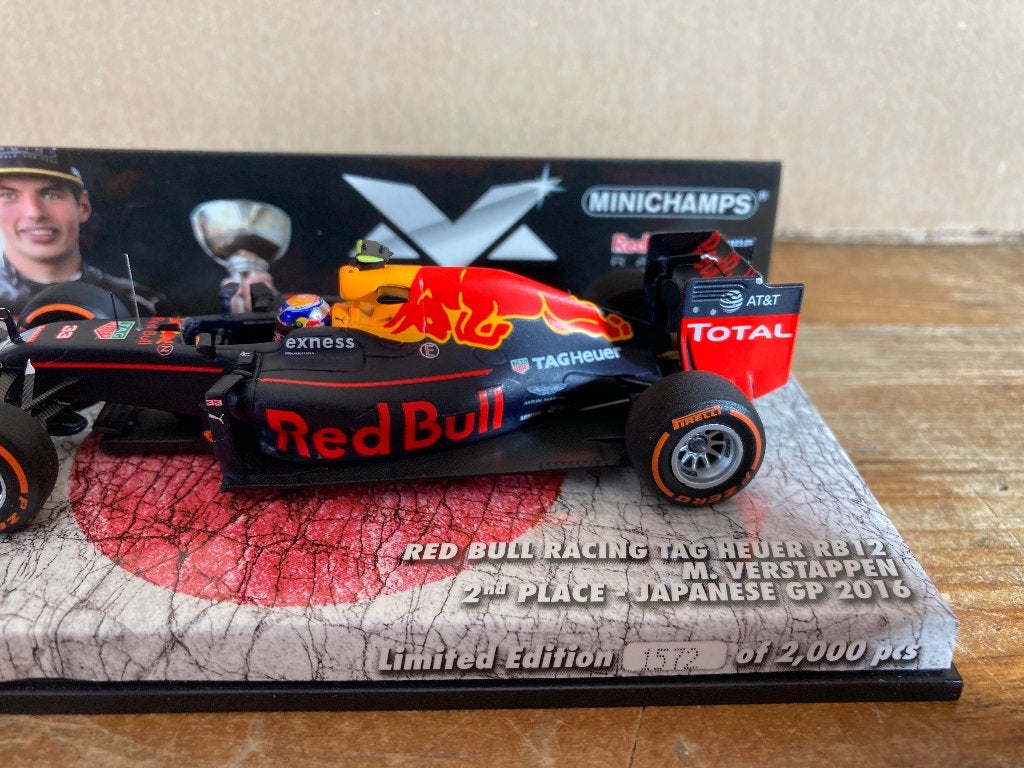 ✅ Max Verstappen 1:43 editie 13 2nd Place Japanse GP 2016, Ophalen of Verzenden, Nieuw, Formule 1